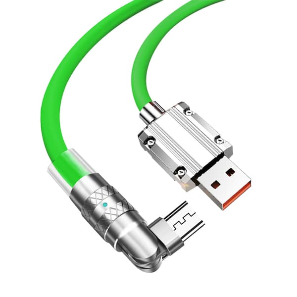 INF 90° pyörivä latauskaapeli - 120 W - 1,2 m Ruohon väri