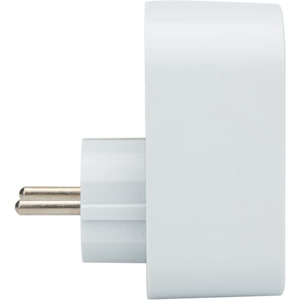 J&EL adapter USB A+C og 16A stikkontakt hvit