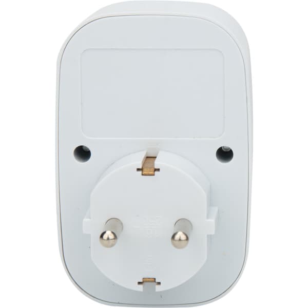 J&EL adapter USB A+C og 16A stikkontakt hvit