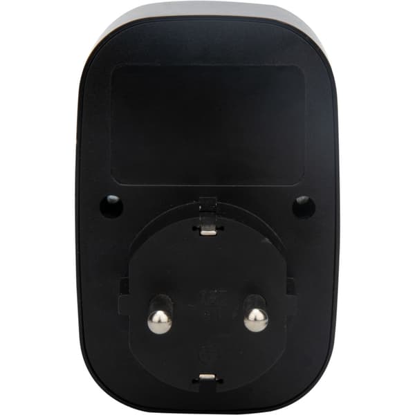 J&EL adapter USB A+C og 16A stikkontakt sort