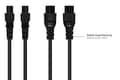 Pikkukuva 4 / 4: Virtajohdon suojakosketinpistoke tyyppi E+F (CEE 7/7, kulma) - C5 (suora) kannettavalle, musta, 0,75 mm², 5 m, Good Connections® (P0105-S050)