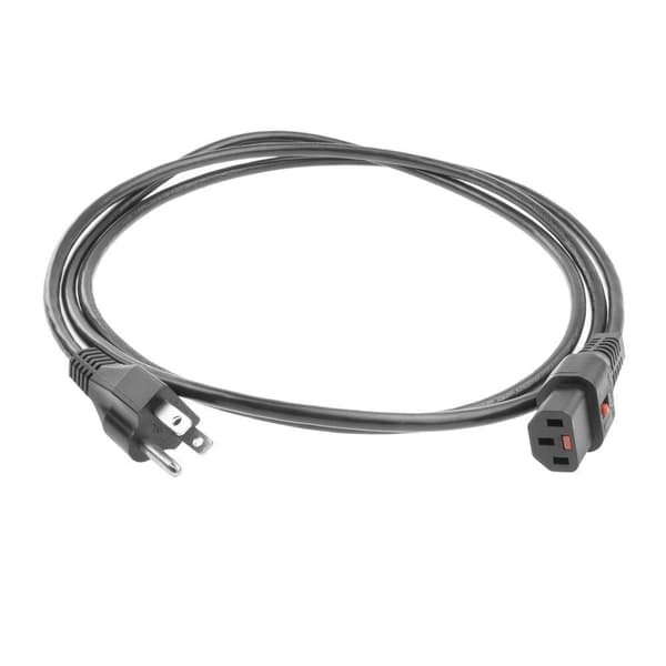 ACT Powercord USA han - C13 IEC Lock sort 2 m, PC1063, 5-pak (AK5333)