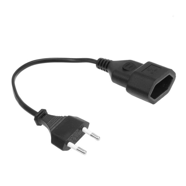 ACT Powercord Euro han - Euro hun sort 0,2 m (AK5246)