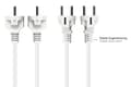 Miniatyrbillede 3 af 4: Strømlednings beskyttende kontaktstik type E+F (CEE 7/7, lige) til C13 (lige), hvid, 0,75 mm², 1,5 m, Good Connections® (P0030-W015)