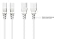 Miniatyrbillede 4 af 4: Strømlednings beskyttende kontaktstik type E+F (CEE 7/7, lige) til C13 (lige), hvid, 0,75 mm², 1,5 m, Good Connections® (P0030-W015)