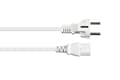 Miniatyrbillede 2 af 4: Strømlednings beskyttende kontaktstik type E+F (CEE 7/7, lige) til C13 (lige), hvid, 0,75 mm², 1,5 m, Good Connections® (P0030-W015)
