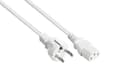 Miniatyrbillede 1 af 4: Strømlednings beskyttende kontaktstik type E+F (CEE 7/7, lige) til C13 (lige), hvid, 0,75 mm², 1,5 m, Good Connections® (P0030-W015)