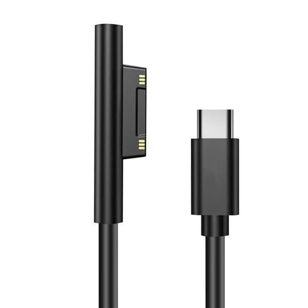 45W USB-C laddningskabel för Surface Pro 7, Pro 6, Pro 5, Pro 4, Pro 3 och Go