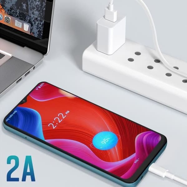 Kabel USB 2A till Micro-USB Laddning och synkronisering 1m Original Realme White