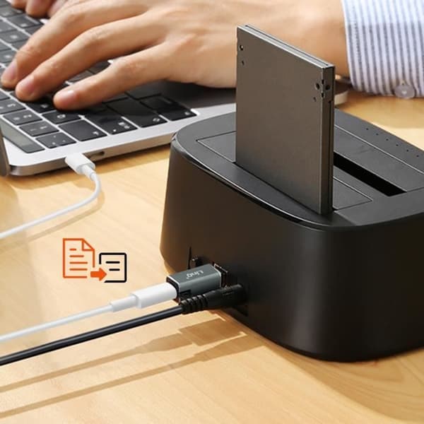 USB-C till USB-B-adapter - LinQ - Vit - Plug and Play - MIDI-stöd - Inbyggd teknik