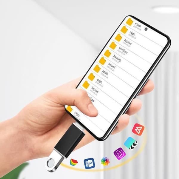 USB till USB-C OTG Adapter Svart OTG Adapter Kabel