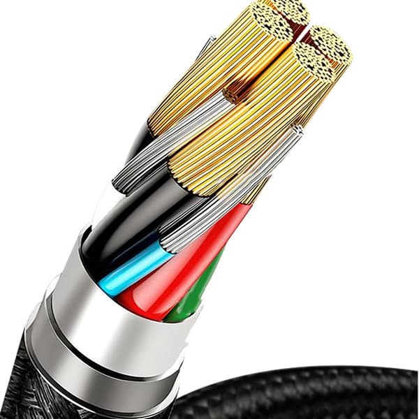 INF 2 Pack Datakaapeli erityisellä valaistuskuviolla Type-C ja USB-pikalataus Musta