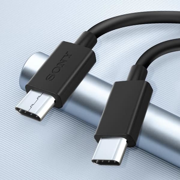 Kabel - SONY - USB-C - Snabbladdning - Svart - 1 meter