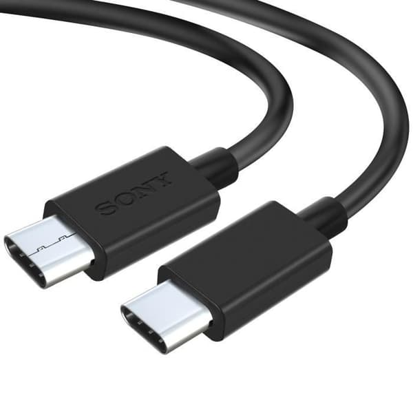 Kabel - SONY - USB-C - Snabbladdning - Svart - 1 meter