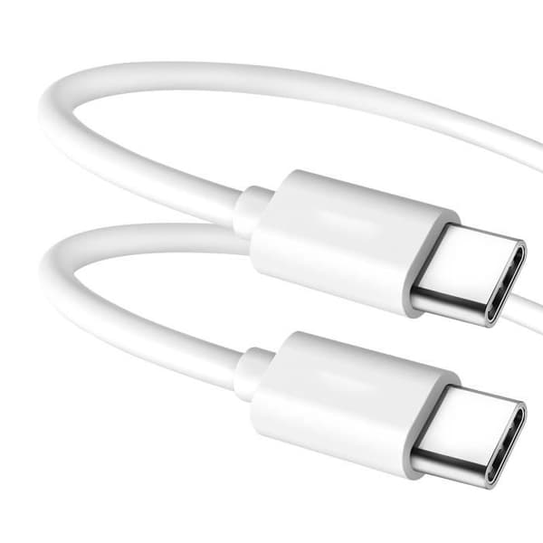Original Google USB-C till USB-C-kabel, ladda och synkronisera vit 1m
