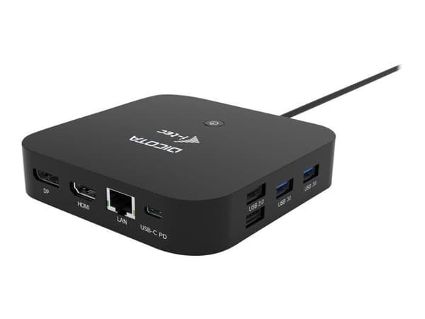 USB-C 11-i-1-dock - DICOTA - 5K HDMI/DP - 100W strömförsörjning - Flera anslutningar