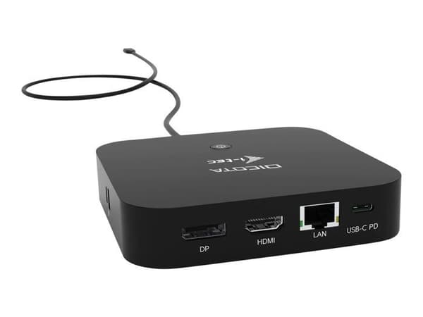 USB-C 11-i-1-dock - DICOTA - 5K HDMI/DP - 100W strömförsörjning - Flera anslutningar