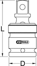 Miniatyrbillede 11 af 11: KS Tools 515.1133 515.1133 Kugleled 1 stk.