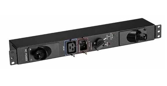 Eaton HotSwap MBP - overførselskontakt (rack - kan monteres) - AC 220-240 V - 3000 VA - udgangsforbindelser: 2 - 48,3 cm (19") (MBP3KIH) Sort