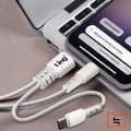 Miniatyrbild 3 av 4: Kabel USB / USB-C till USB-C 60W Laddnings- och synkrolängd 1,2 m LinQ Vit