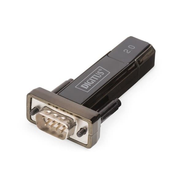 USB Serial RS232 Converter - Windows och Mac-kompatibel - Plug and Play - DB09 Hane - Svart