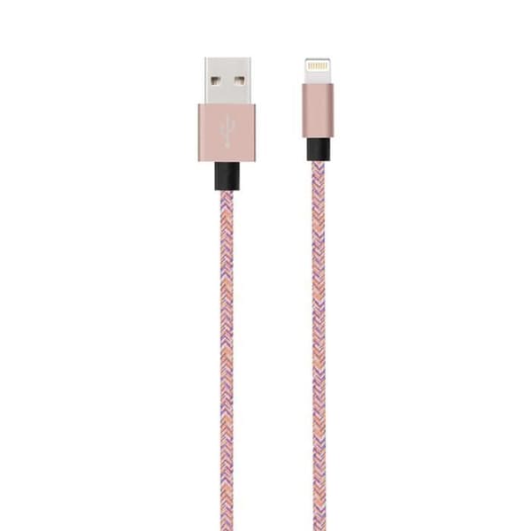 2 meter vävd USB/Lightning-kontaktkabel