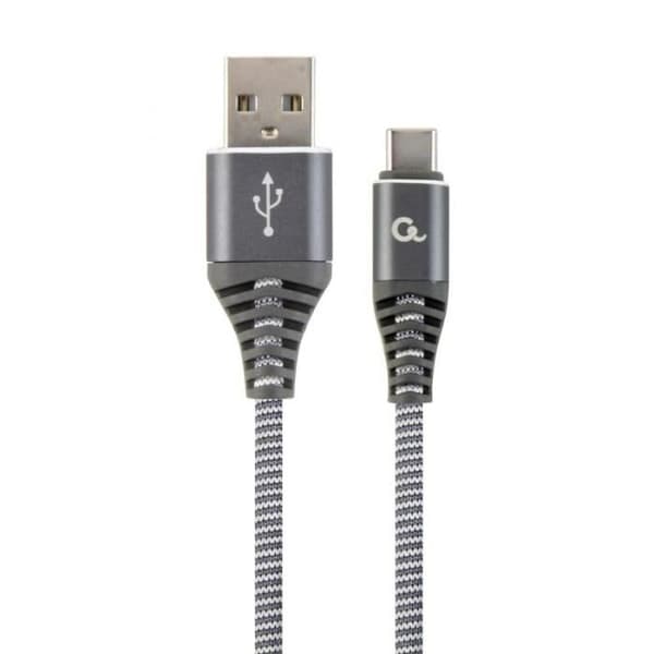 GEMBIRD USB-kabel 1,8 m USB 2.0 USB A USB C Grå, Vit - CC-USB2B-AMCM-1M-WB2