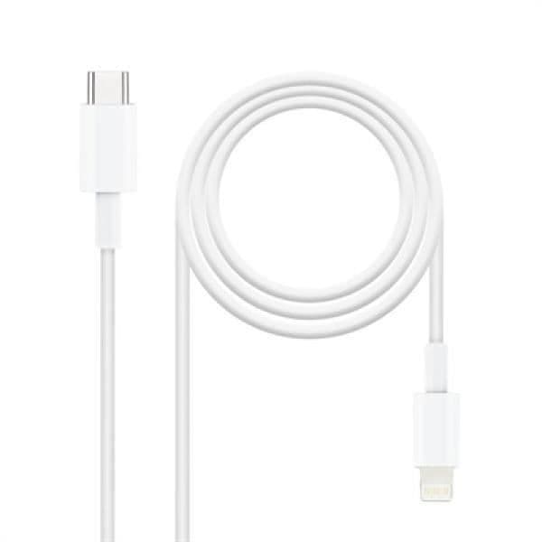 Nanokabel 10.10.0600. Kabellängd: 0,5 m, Kontakt 1: Lightning, Kontakt 2: USB C. Vikt: 16 g. Antal: 1 stycke(r),