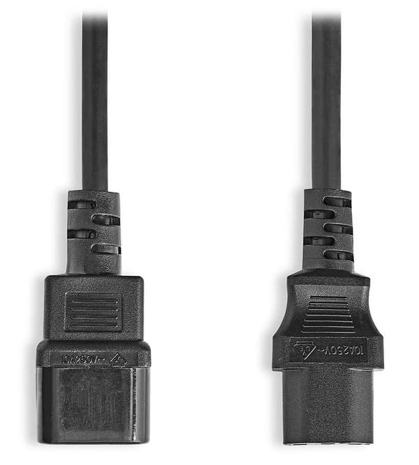 NEDIS napájecí prodlužovací kabel/ konektor IEC-320-C14/ konektor IEC-320-C13/ černý/ bulk/ 5m