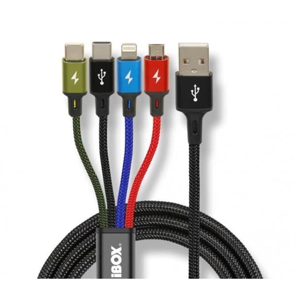 IBOX UNIVERSAL 4 I 1 LADDNINGSKABEL I-BOX USB IKUM4W1 - KABEL KABEL U