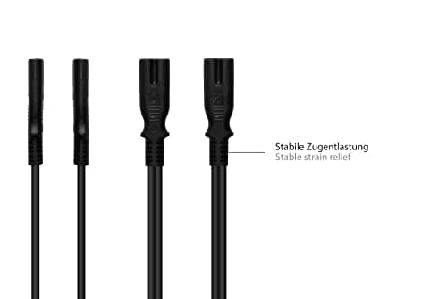 Alcasa P4070-S018 Strømkabel Sort 1,8 m NEMA 1-15P C7-kobling (P4070-S018)