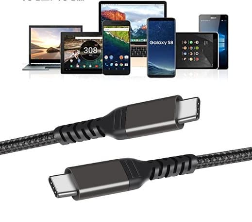 USB C till USB C-kabel 5A 100W PD100W Svart