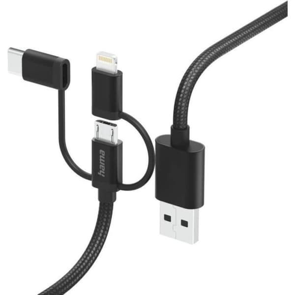 Hama USB-kabel 1,5 m USB 2.0 USB A USB C Schwarz () - 00201536