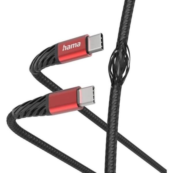 Hama Extreme USB-kabel 1,5 m USB 2.0 USB C Schwarz - Rot () - 00201542