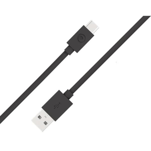USB A/USB C-kabel 1,2m Svart - 100% återvunnen plast Bigben