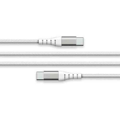 Förstärkt USB C/USB C-kabel 3m - 3A Force Power Vit