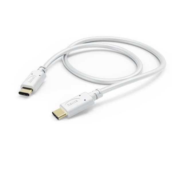 LADDNINGSKABEL, USB-C-USB-C, 1,5 M, VIT HAMA 00125103