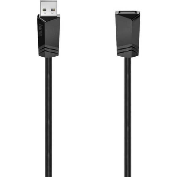 Hama USB-kabel USB 2.0 USB-A hona, USB-A hane 1,50 m svart 00200619