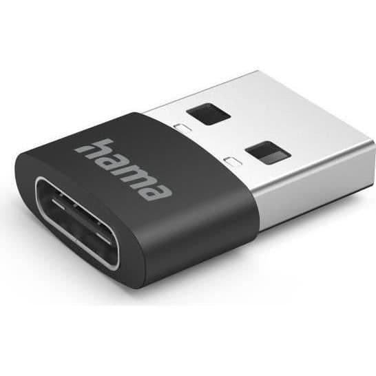 Hama USB-C-Adapter, USB-A-Stecker - USB-C-Buchse, ohne Kabel, 480 Mbit/s, 3 St. () - 00201532