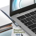 Miniatyrbild 3 av 4: 3 i 1 USB-C-kabel 100W Laddning 4K-upplösning 20Gbps Överföringsvinklad 2m Grå