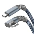 Miniatyrbild 2 av 4: 3 i 1 USB-C-kabel 100W Laddning 4K-upplösning 20Gbps Överföringsvinklad 2m Grå