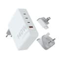 Miniatyrbild 3 av 6: Xtorm 140W GaN-Ultra USB-C-laddare med GaN-teknik, 2 USB-C PD-portar, inkluderar 20W USB-C PD-kabel och adaptrar