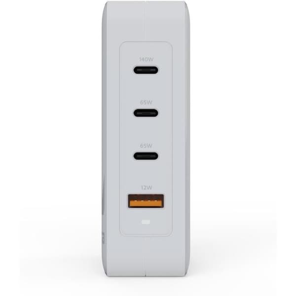 Xtorm 140W GaN-Ultra USB-C-laddare med GaN-teknik, 2 USB-C PD-portar, inkluderar 20W USB-C PD-kabel och adaptrar Vit