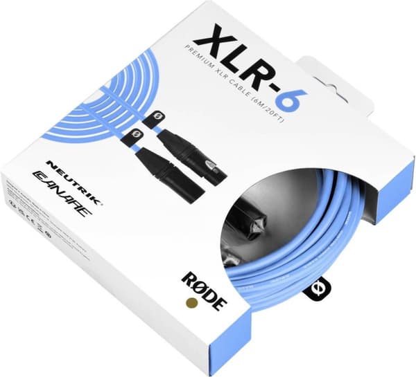 Rød XLR6M-B XLR tilslutningskabel blå