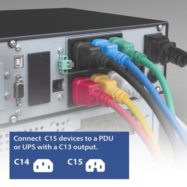 ACT Strömsladd C14 - C15 röd 5 m AK5336