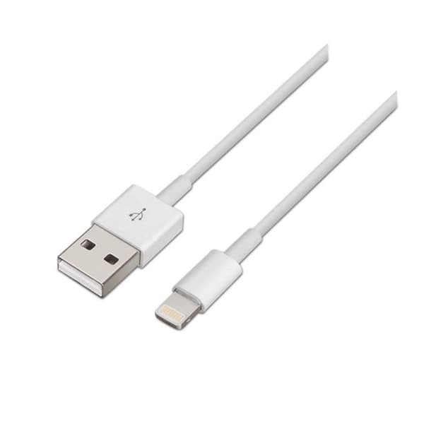 Aisens USB A-kabel - Lightning 2.0 Vit 1 Meter