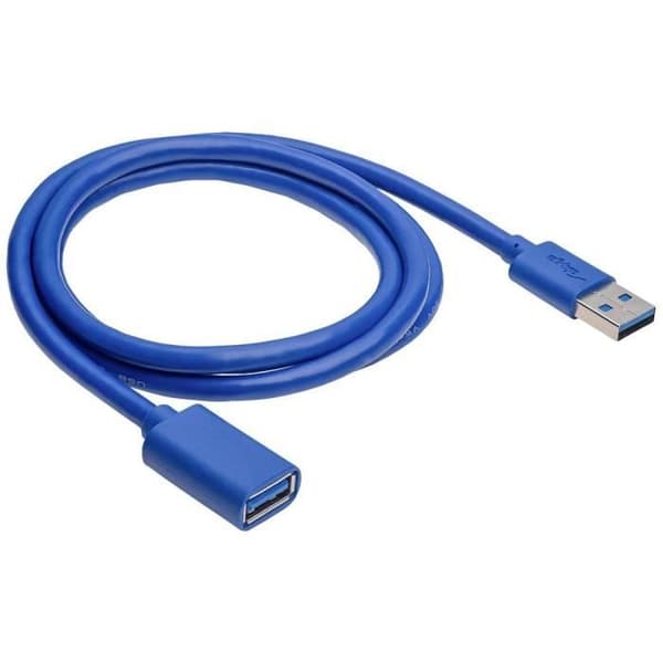 Akyga USB-kabel USB-A hane, USB-A hona 1,00 m svart AK-USB-28