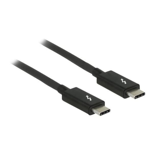 Thunderbolt-kabel USB-C (M) till USB-C (M) 20 V 5 A 1 m stöd 4K svart - DELOCK