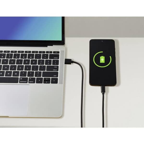Renkforce USB-laddningskabel - USB 2.0 - USB-A hane/USB-C® hane - 1,80 m - Svart