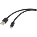 Miniatyrbild 1 av 4: Renkforce USB-laddningskabel - USB 2.0 - USB-A hane/USB-C® hane - 1,80 m - Svart